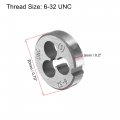 Round Die Stock Handle Wrench Set 6-32 Unc Threading And 20mm Holder Fits 11mm-20mm Od M3-m4 Adjustable For Bolt Thread Repair