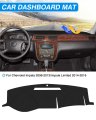 Cartist Dash Cover For Chevy Impala 2006-2013 Limited 2014-2016 Accessories Dashboard Mat Non-slip Carpet Sunshield Glare Uv