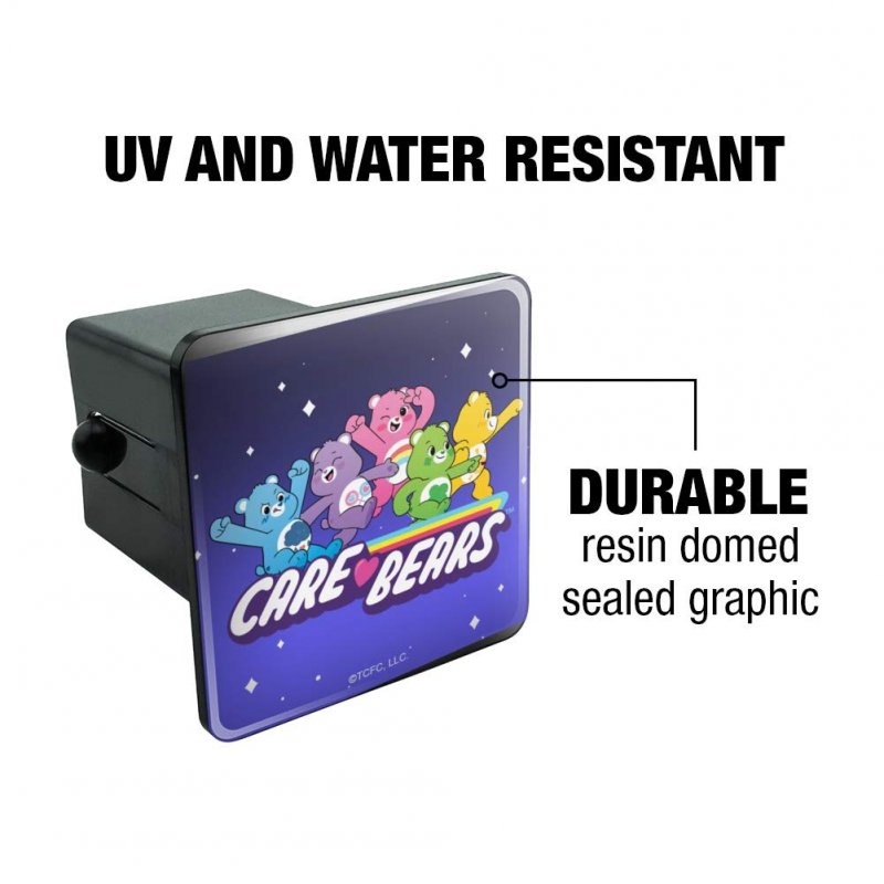 Care Bears Unlock The Magic Logo Group Tow Trailer Hitch Cover Plug Insert For 2 In Receivers Black Abs Plastic With Uv