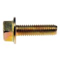 Multi Purpose Flange Hex Head Bolts M6 1 0 10 Pieces Alloy Steel Yellow Zinc Finish Gold 9 Grade Coarse Thread Rlx Wop 459220