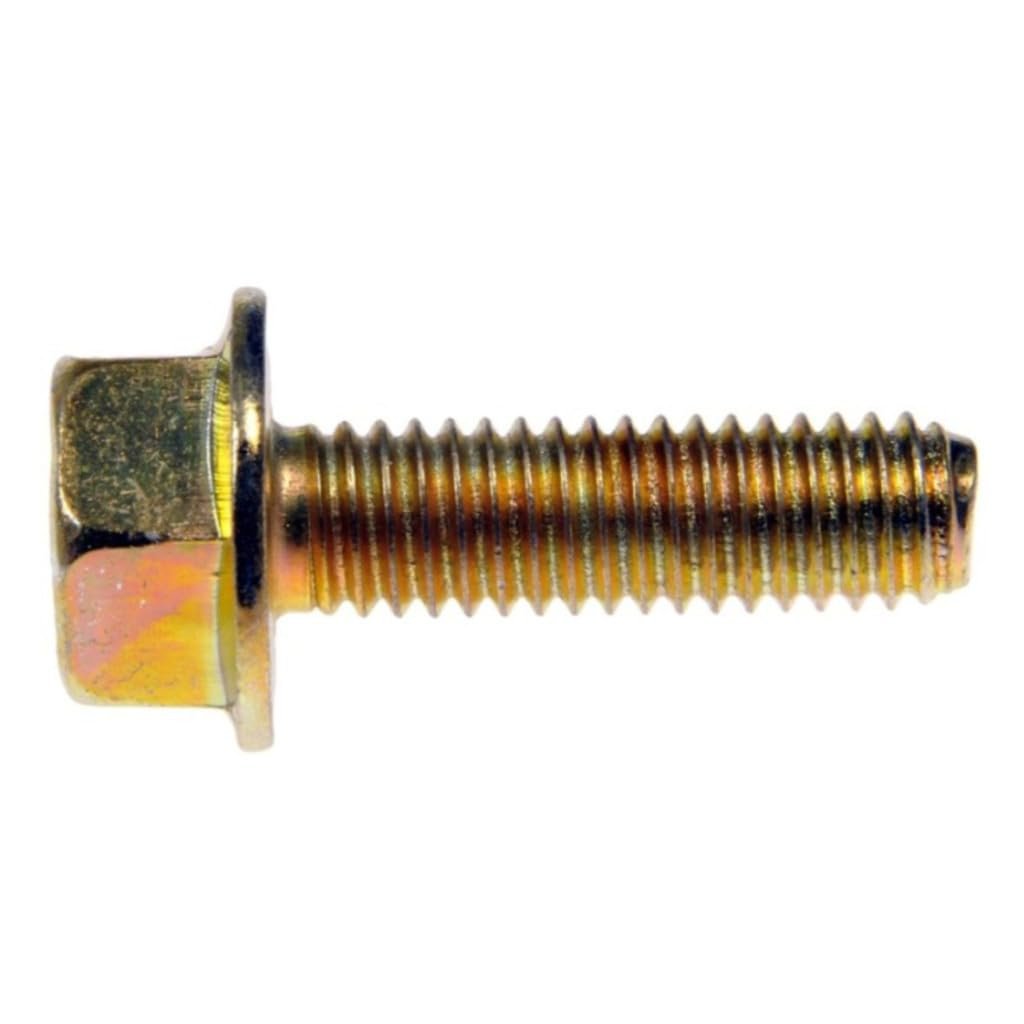Multi Purpose Flange Hex Head Bolts M6 1 0 10 Pieces Alloy Steel Yellow Zinc Finish Gold 9 Grade Coarse Thread Rlx Wop 459220