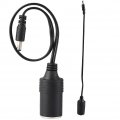 Fydun Cigarette Lighter Female Socket Plug Power Supply Adapter Black Cable To Dc 5 2 1mm 30cm 11 8in