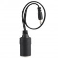 Fydun Cigarette Lighter Female Socket Plug Power Supply Adapter Black Cable To Dc 5 2 1mm 30cm 11 8in