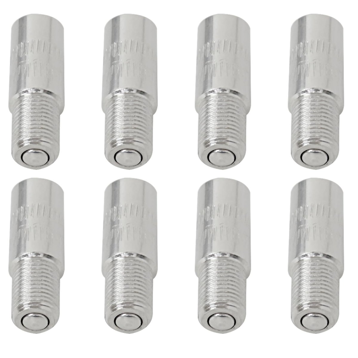 27mm Valve Caps Stem Extension Silver Brass Tire Wheel Cap Extender Adapter For Car Motorcycle Truck -8 Pcs