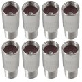 27mm Valve Caps Stem Extension Silver Brass Tire Wheel Cap Extender Adapter For Car Motorcycle Truck -8 Pcs 