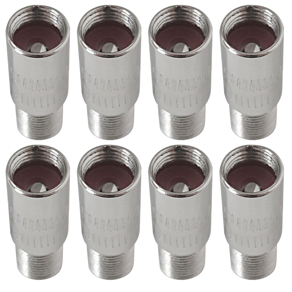 27mm Valve Caps Stem Extension Silver Brass Tire Wheel Cap Extender Adapter For Car Motorcycle Truck -8 Pcs