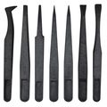 7pcs Precision Anti-static Tweezers Marrywindix Plastic For Electronics Jewelry-making Repairing 