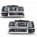 Led Headlights For Chevy Silverado 1500 2500 99-02 Fithdhd 3500 01-02 Tahoe Suburban 1500 2500 00-06 Clear Lens Black Housing 