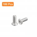 Uxcell M1 6-0 35 X 4mm 100pcs Flat Round Head Screws 304 Stainless Steel Phillips Drive Machine Hardware Fastener For Furniture