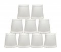 Urbanest Cotton Chandelier Lamp Shades 4-inch Hardback Off White Clip On Set Of 9 