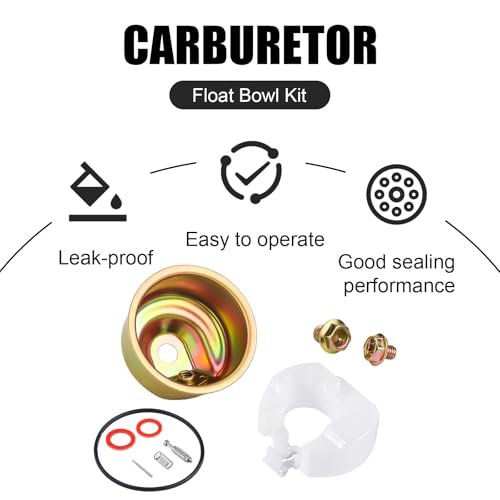 Carburetor Repair Kit For Gx240 Gx270 Gx340 Gx390 Bowl Rebuild Accessories With Chamber Float Pin And Gasket Seal Needle