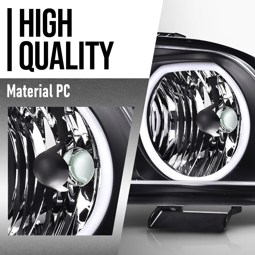 Led Headlights Assembly For Ford Mustang 2005-2009 7r3z13008d 7r3z13008c Bumper Headlamps Left Right Clear Lens Black Housing