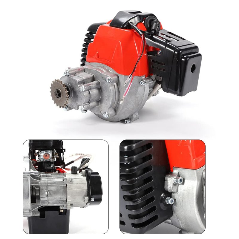 49cc 2-stroke Complete Engine Single Cylinder Gasoline Motor Pull Start For Mini Pocket Super Dirt Pit Bike Atv Scooter Us