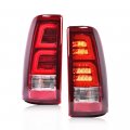 Led Tube Tail Lights Rear Brake Lamps For Chevy Silverado 1999-2002 Fit Gmc Sierra 1999-2006 Gm2800186 Gm2801186 Red Lens W 