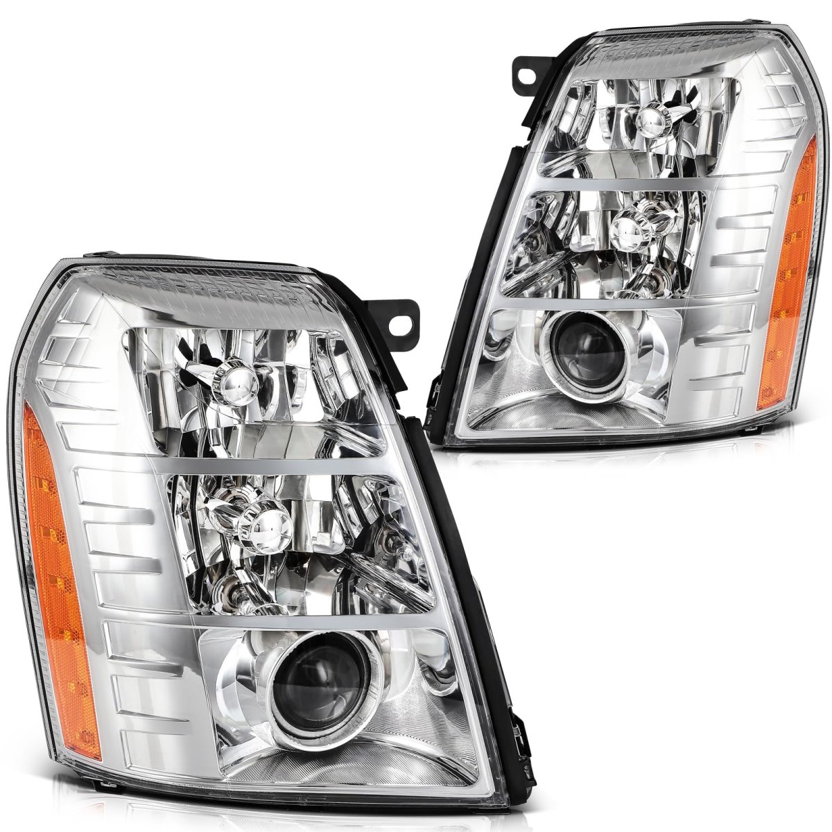 Headlights 2007-2014 For Cadillac Escalade Pair Headlight Assembly Bulbs Not Included 20806108