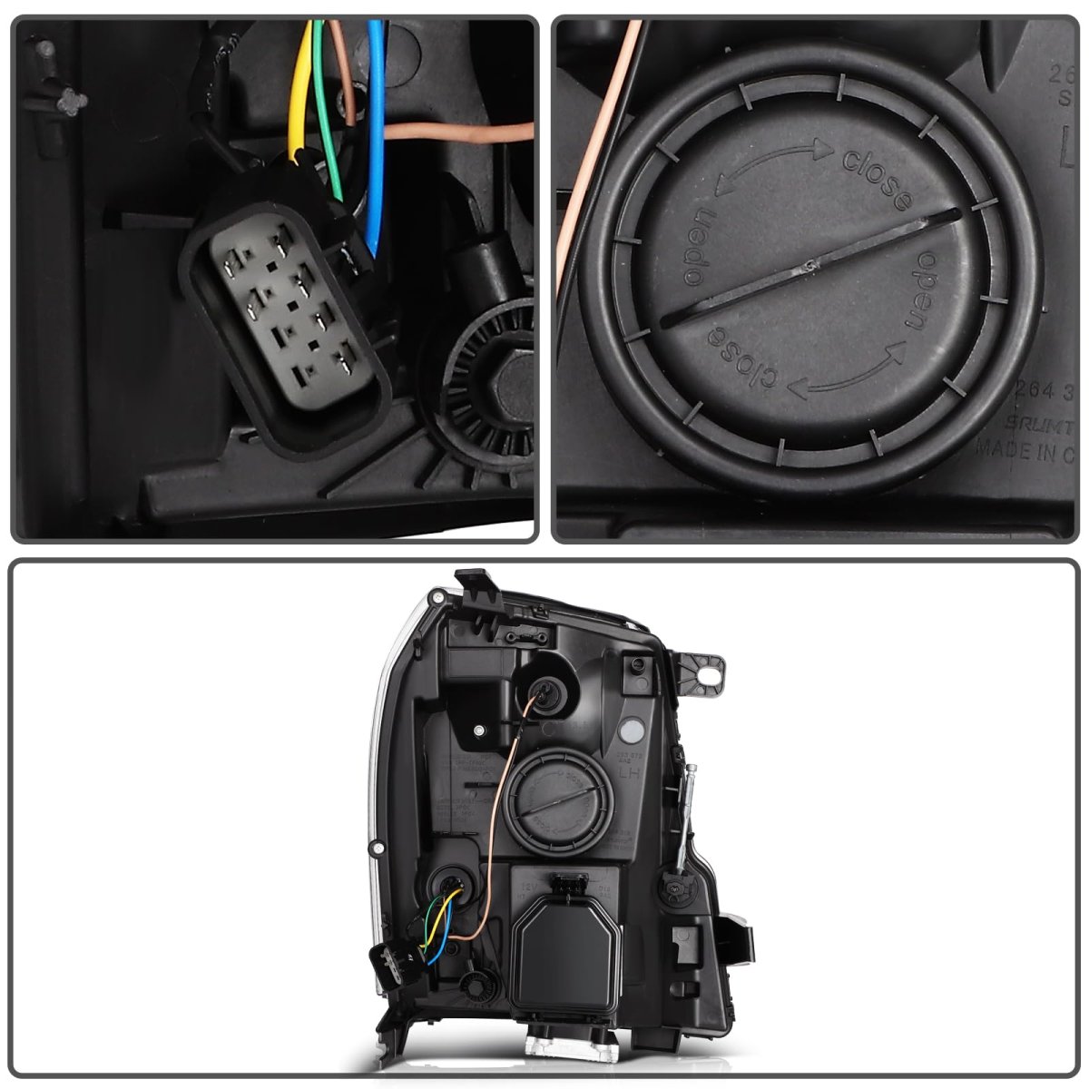 Headlights 2007-2014 For Cadillac Escalade Pair Headlight Assembly Bulbs Not Included 20806108