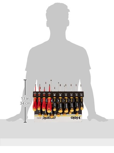 Felo 0715761391 Ergonomic Screwdriver Set With Steel Rack