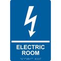 Compliancesigns Acrylic Ada Room Name Sign 9 X 6 In With English Braille Blue 