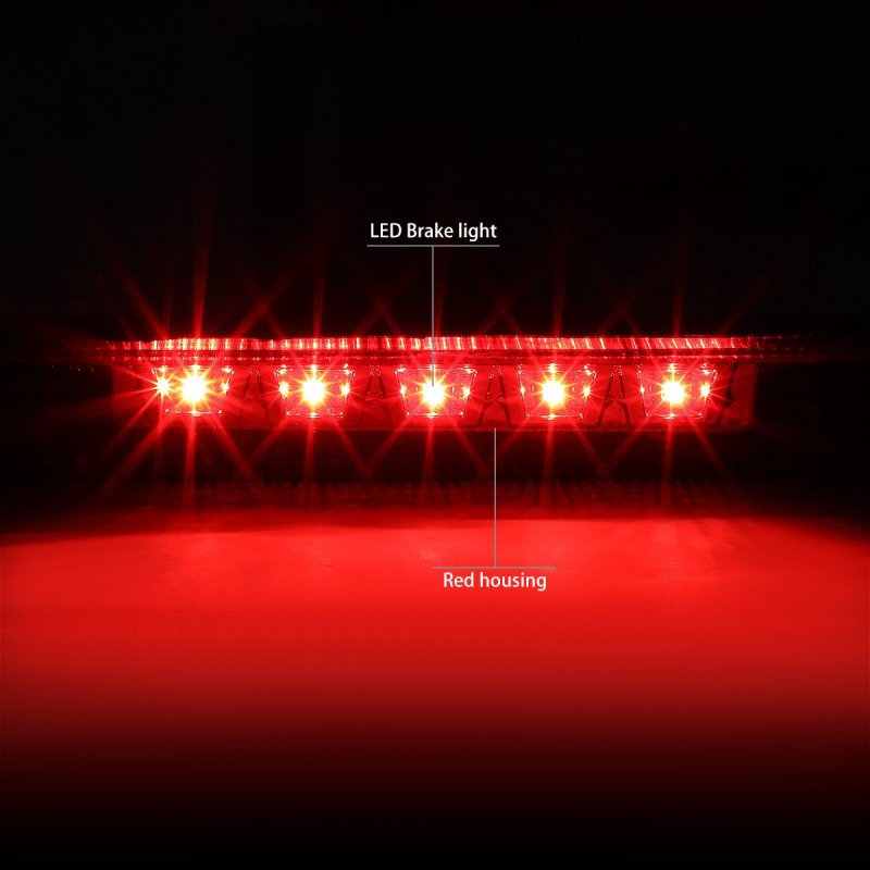 Red Lens Led High Mount 3rd Brake Light For 2011 To 2015 Ford Explorer 3bl-fexp11-led-rd Waterproof Rear Assembly