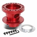 6-bolt Pattern Steering Wheel Hub Adapter Boss Kit For Dodge Chevy Gmc Buick Jeep Billet Aluminum Red 