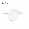 Uxcell Shelf Cabinet Door 90 Degree Plastic Corner Braces 27x27x27mm Angle Brackets 24 Pcs White