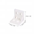 Uxcell Shelf Cabinet Door 90 Degree Plastic Corner Braces 27x27x27mm Angle Brackets 24 Pcs White