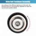 Uxcell Belt Tensioner Pulley Assembly Accessory Idler Guide No 6512000770 For Mercedes-benz Sprinter 2500 2014-2022 Black Metal