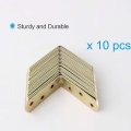 Uxcell 10pcs Angle Bracket Metal 60x60mm Corner Fastener L Shaped Right Protector Shelf Support For Furniture