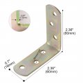 Uxcell 10pcs Angle Bracket Metal 60x60mm Corner Fastener L Shaped Right Protector Shelf Support For Furniture