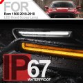 Sequential Led Hood Vent Scoop Lights For 2010-2022 Ram 1500 Lamp Switchback Amber Dynamic Indicator Turn Signal White Drl