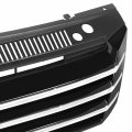 Vw1200153 Factory Style Front Bumper Grill Grille Assembly Compatible With Vw Jetta 2012-2015 Painted Black