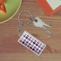 Graphics More Rectangle Retro Vintage Women S Swimsuit Pattern Keychain In Chrome Plated Metal