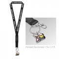 Ipick Image For Dodge Scat-pack Full-color Die-cut Metal Key Chain With Printed Logo Black Lanyard Strap