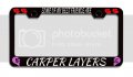 Some Of My Best Friends Are Carper Layers Metal License Plate Frame Heavy Duty Steel Tag Holder For Us And Canada Vehicles 12 5 