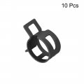 Uxcell Steel Band Clamp 22mm Inner Dia Fit 23-24 5mm Od Hose Spring Type Action Fuel Line Silicone Tube Clip Black 10pcs
