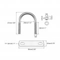 Uxcell Round U-bolts 2 Sets 29mm 1 14 Inner Width 47mm Length M6 304 Stainless Steel U Clamp Bolt With Nuts Washers And Plates