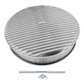 14 X 3 Round Polished Full Finned Aluminum Cleaner Assembly Flat Base Recessed Paper Element 