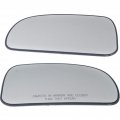Chevy Trailblazer 2002-2009 Mirror Glass Driver And Passenger Side Pair Non Heated W Backing Plate Flat Convex Type Replacement 