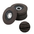 120 Grit 10 Pcs Red Flap Discs Aluminum Oxide 4-1 2 X 7 8 Fit For Most Electric Grinders And Sanding 