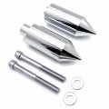 Motorcycle Spike Frame Sliders Crash Protectors Chrome For 2003 2004 Gsxr1000 Gsx R 6061 Billet Aluminum Left And Right Sides