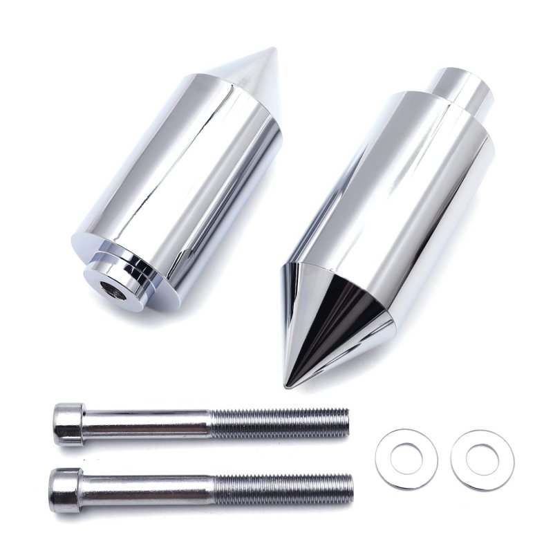 Motorcycle Spike Frame Sliders Crash Protectors Chrome For 2003 2004 Gsxr1000 Gsx R 6061 Billet Aluminum Left And Right Sides