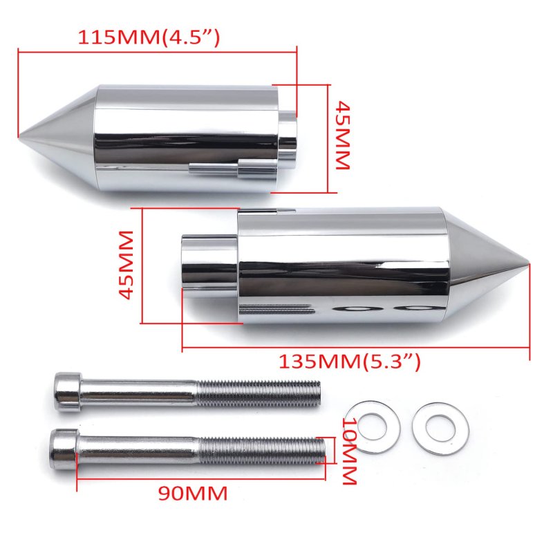 Motorcycle Spike Frame Sliders Crash Protectors Chrome For 2003 2004 Gsxr1000 Gsx R 6061 Billet Aluminum Left And Right Sides