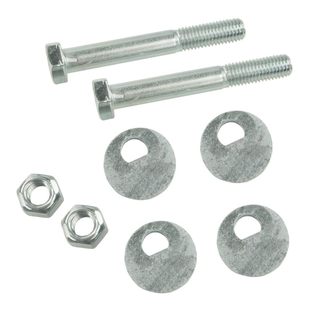 Alignment Cam Bolt Set For 2008 2013 Infiniti G37 Camber Toe Adjustment Hexagonal Front Position Silver Finish