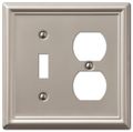 Amertac 149tdbn Chelsea Steel Single Toggle Duplex Wallplate Brushed Nickel 