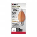 Satco S23412 4 Watt C15 Led Satin Spun Amber Medium Base 2100k 240 Lumens 120 Volts 6-pack