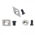 3pcs Carbide Turning Inserts Cutters Set For Indexable Lathe Tool Holder Insert Replacement Of Round 12mm Square 15mm Diamond 