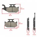 Caltric Front And Rear Brake Pads Compatible With Yamaha Rhino 660 Yxr660 4x4 2004 2005 2006 2007