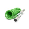 7 Way Plug Abs Coiled Cable Assembly For Power Brake Lights Green Jacket Semi Truck Trailer Tractor 