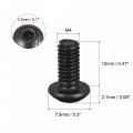 Uxcell M4x12mm Hex Socket Button Head Cap Bolts Screws Alloy Steel 100pcs