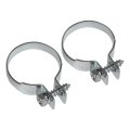 1964 77 Correct Tail Pipe Hanger Clamp 2 In Single Bolt Silver Zinc 2pc For Gm Vehicles Inl11003 